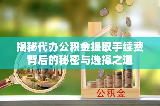华安揭秘代办公积金提取手续费背后的秘密与选择之道