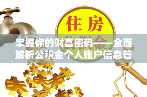 华安掌握你的财富密码——全面解析公积金个人账户信息管理与优化