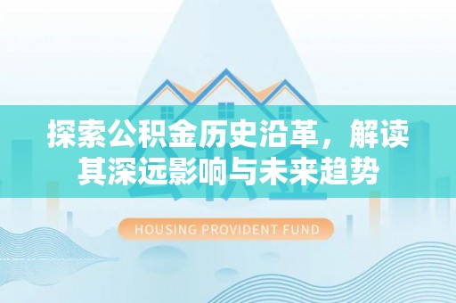 华安探索公积金历史沿革，解读其深远影响与未来趋势